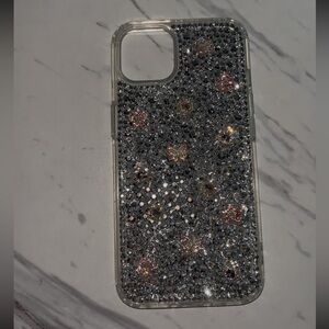 Handmade Iphone 13 Glittering Silver and Gold Phone Case